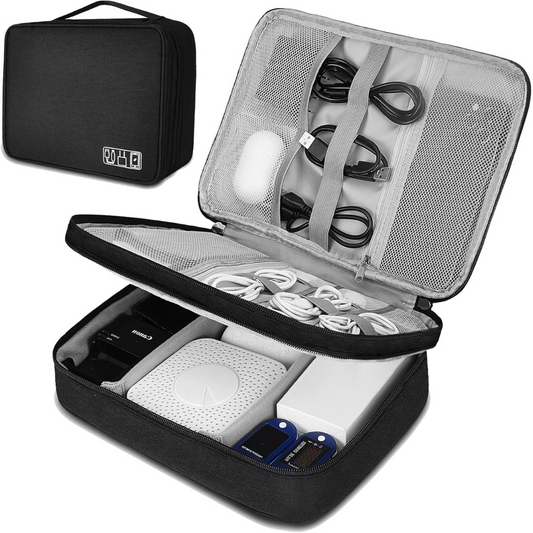 Organizador para Cables Bolsa de Almacenamiento de doble compartimiento - CASE PRO