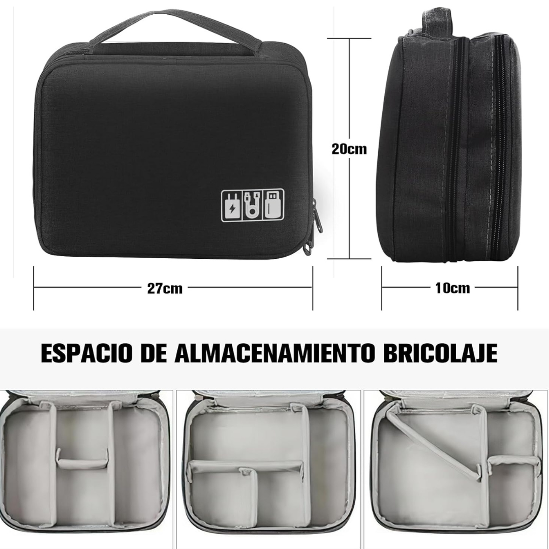 Organizador para Cables Bolsa de Almacenamiento de doble compartimiento - CASE PRO
