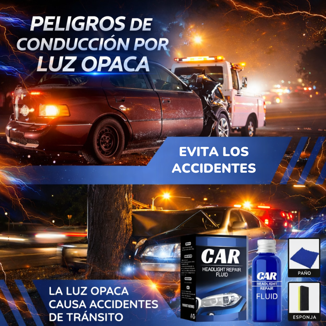 Reparador Restaurador De Faros Safe Light 10 ml - Para Autos y Camionetas