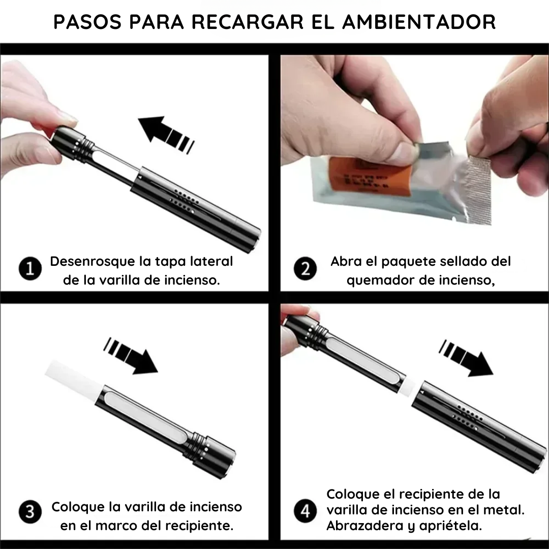 Ambientador y Aromatizador Difusor De Perfume Para Autos con 3 fragancias - PowerFresh Pro