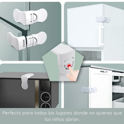 5 Seguros para Puertas Cajones Multiuso Forma En L - SmartLock