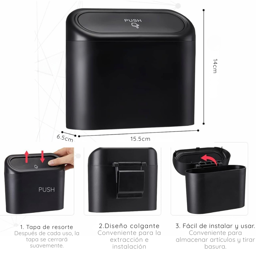 Tacho basurero para Tu Auto Siempre Impecable - CleanCar Pro