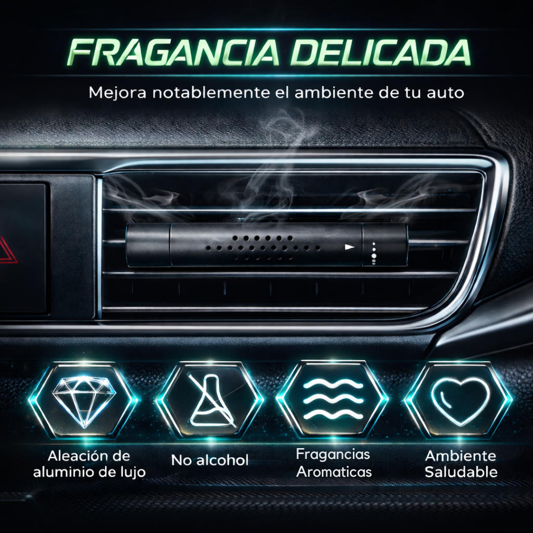 Ambientador y Aromatizador Difusor De Perfume Para Autos con 3 fragancias - PowerFresh Pro