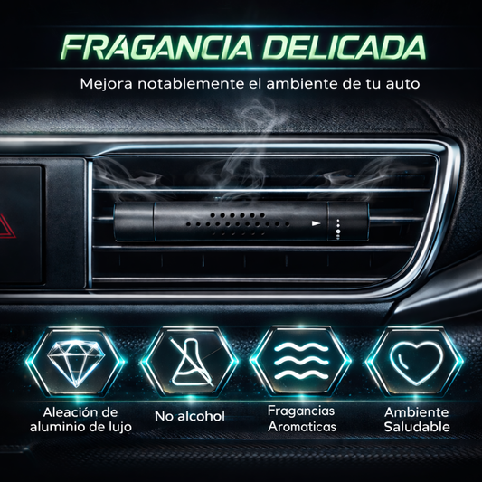 Ambientador y Aromatizador Difusor De Perfume Para Autos con 3 fragancias - PowerFresh Pro
