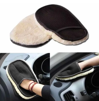 Guante Felpudo Para Limpieza Lana Suave Para Autos Motos