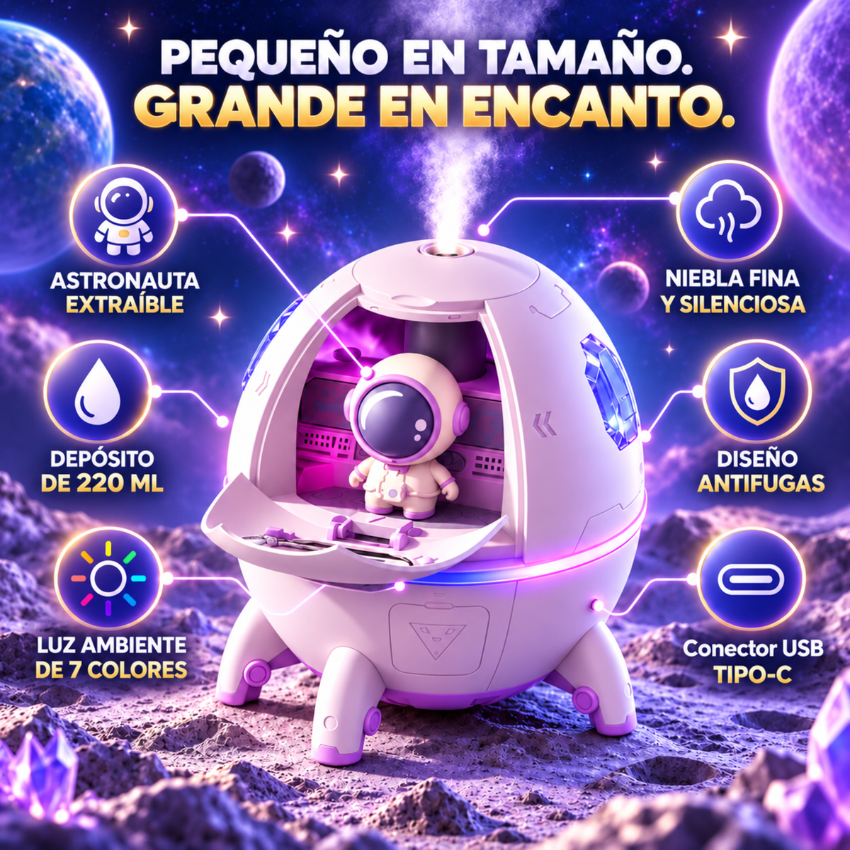 Difusor Humidificador Astronauta - AstroAura