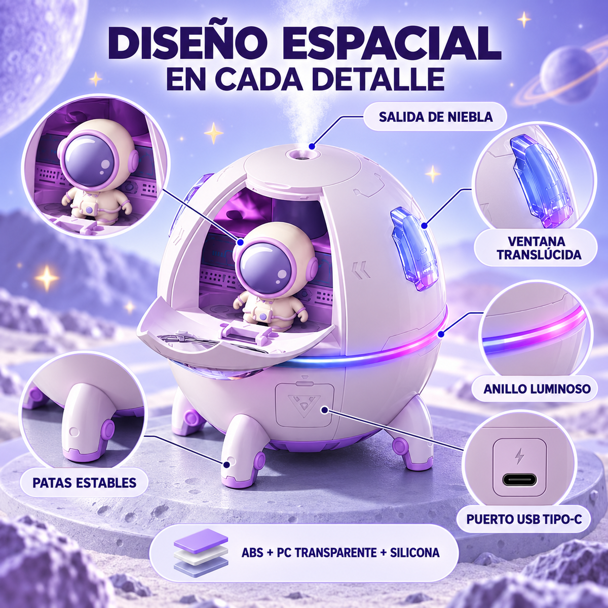 Difusor Humidificador Astronauta - AstroAura