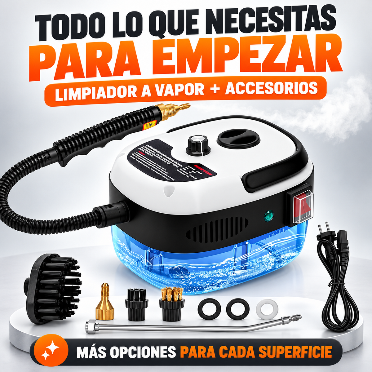 Limpiador A Vapor Presurizado De 2500w - VaporPro