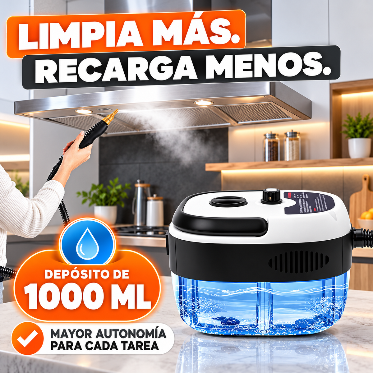 Limpiador A Vapor Presurizado De 2500w - VaporPro