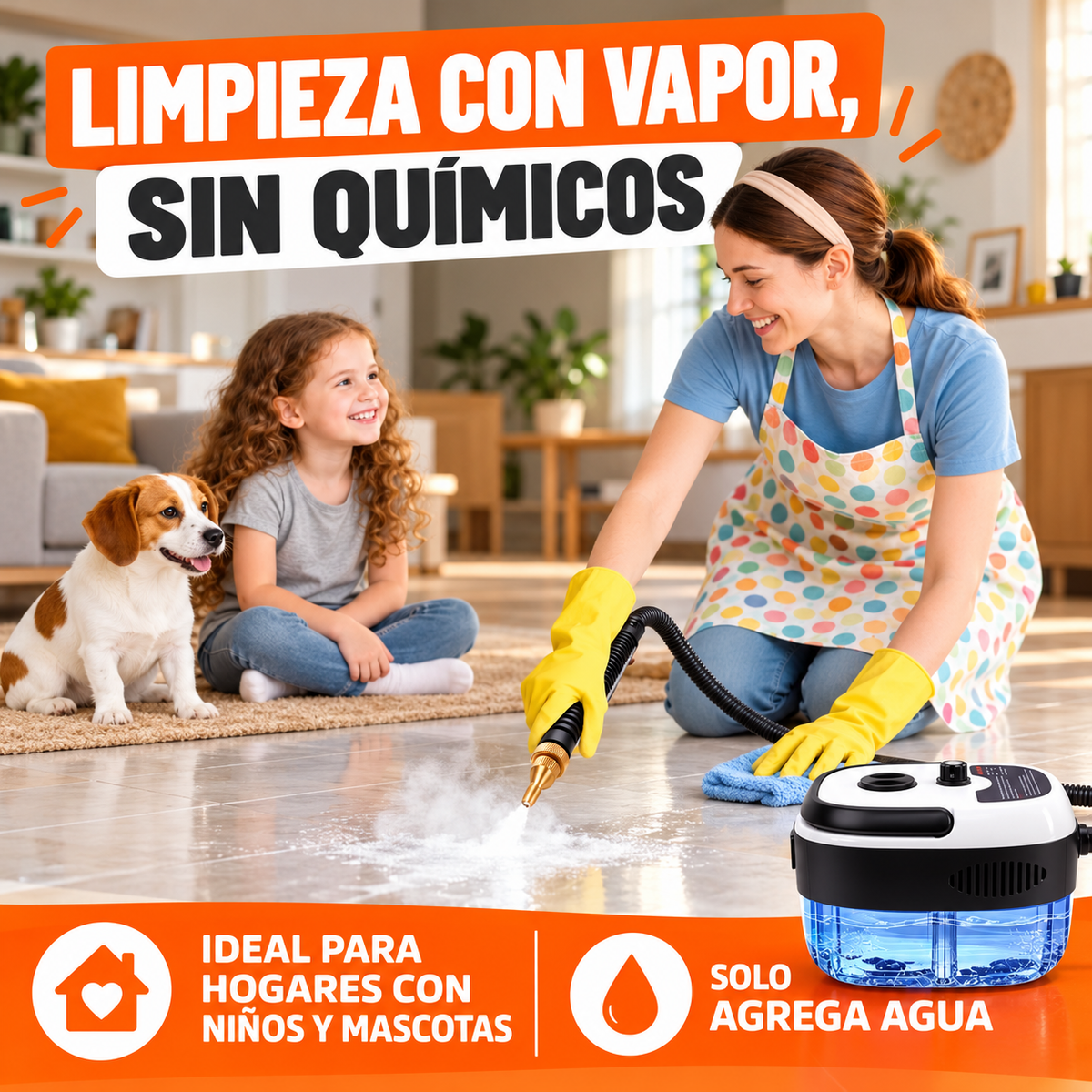 Limpiador A Vapor Presurizado De 2500w - VaporPro