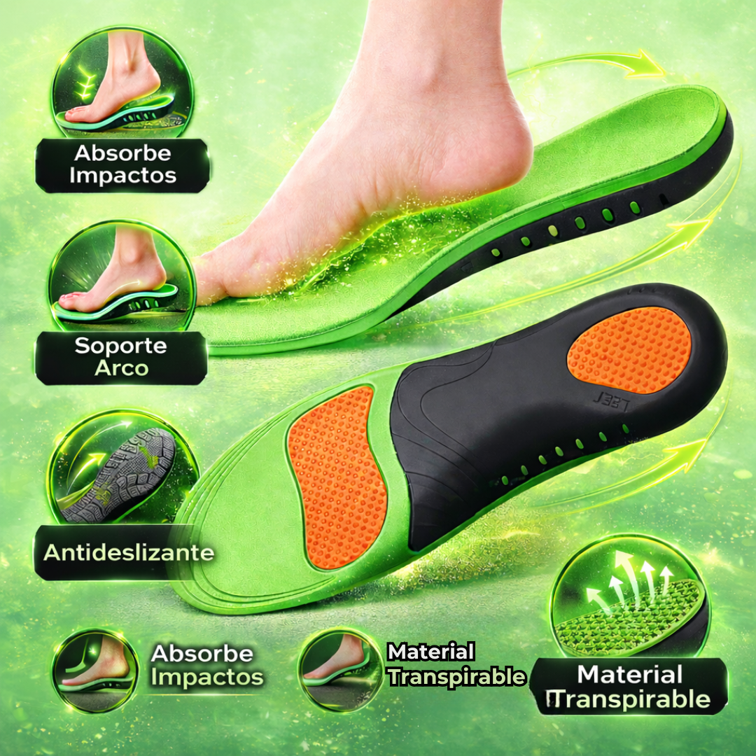 Plantilla ortopédicas para fascitis plantar pie plano - PREMIUM