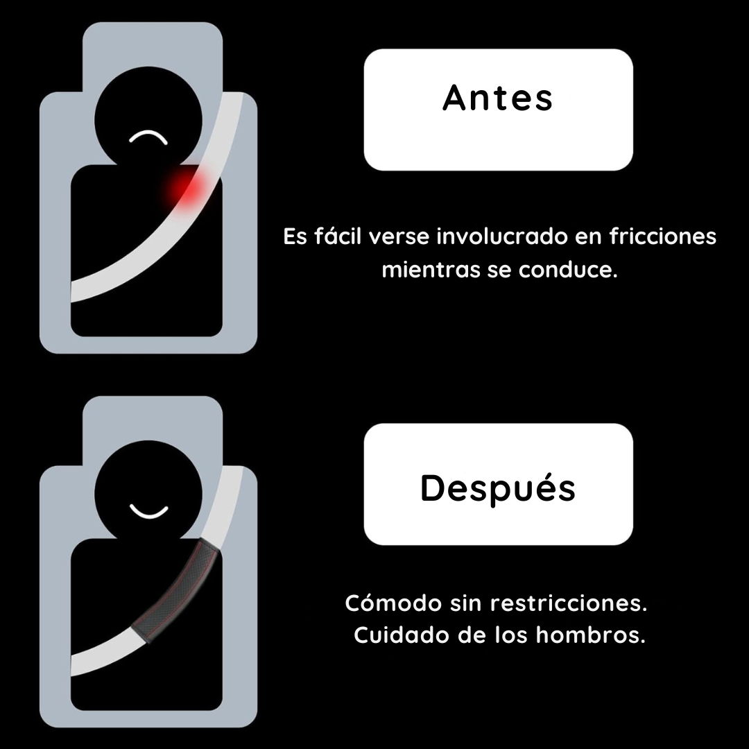 Almohadilla de CUERO para cinturón de seguridad - PREMIUM