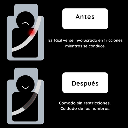 Almohadilla de CUERO para cinturón de seguridad - PREMIUM