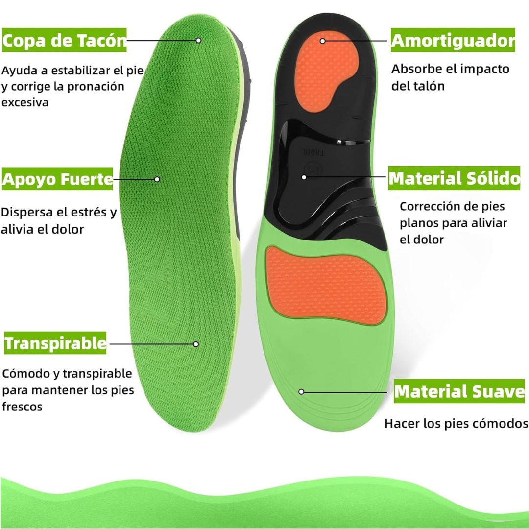 Plantilla ortopédicas para fascitis plantar pie plano - PREMIUM