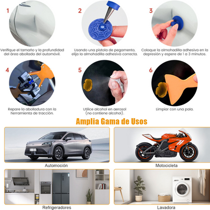 Herramienta de metal para abolladuras de autos - Kit completo 30 piezas