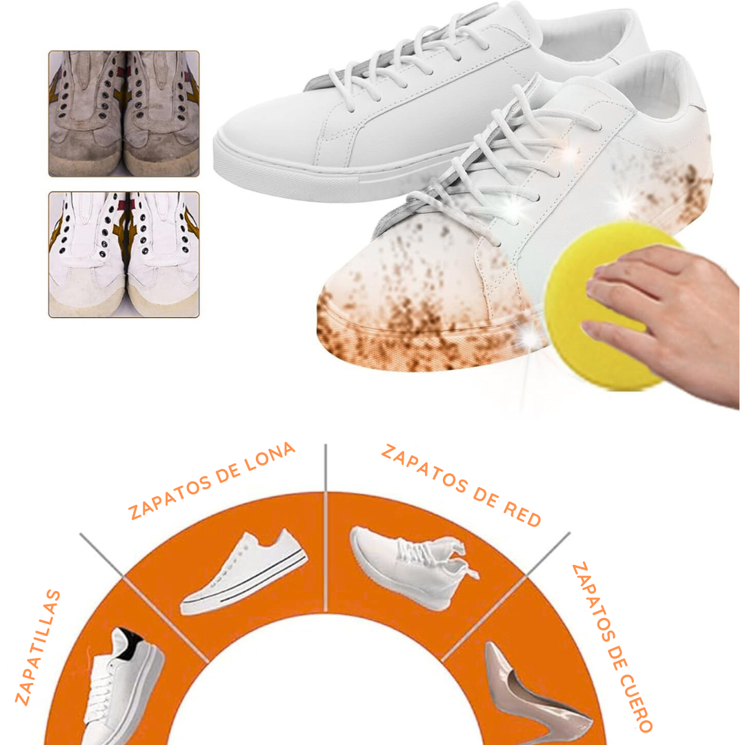 Crema limpiador para zapatillas muebles zapatos - PRO