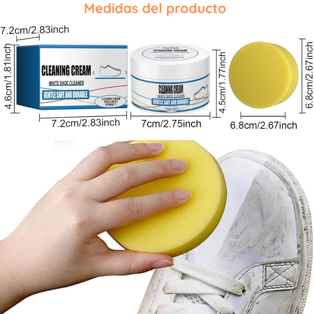 Crema limpiador para zapatillas muebles zapatos - PRO