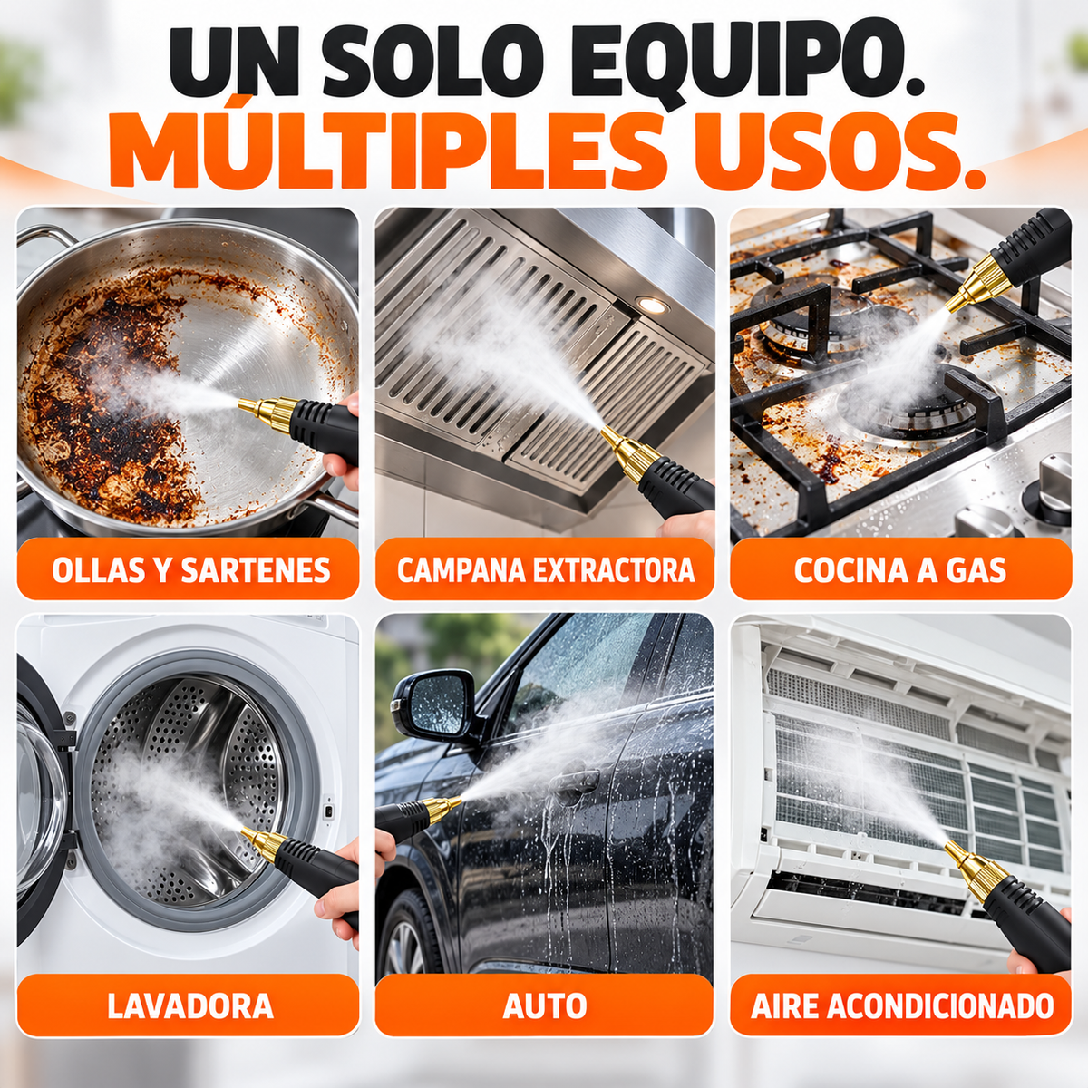 Limpiador A Vapor Presurizado De 2500w - VaporPro