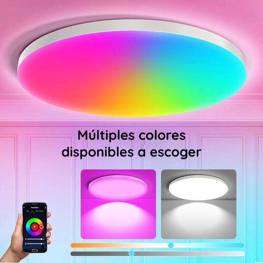 Lampara Redonda De Techo Inteligente Rgb 30cm - AURA Smart