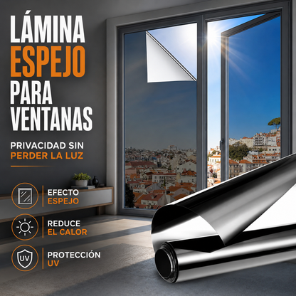 Lamina Polarizada Tipo Espejo para Ventana - PrivaGlass