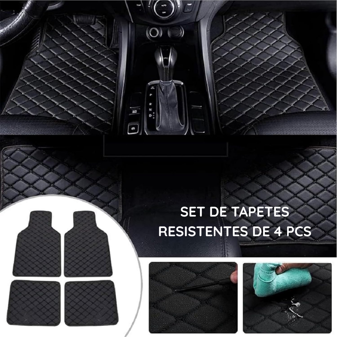 Juego De Tapetes Negros Universales 4 Pzas - CleanDrive Max