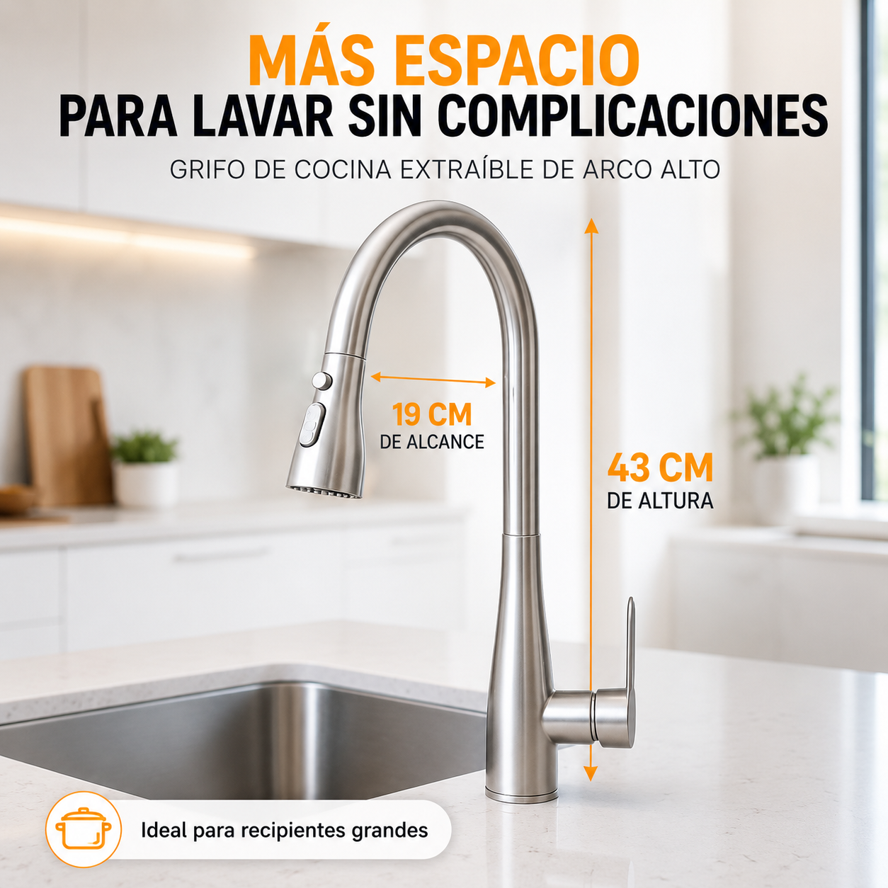 LLAVE DE COCINA MONOCOMANDO - MULTIGRIFO 360