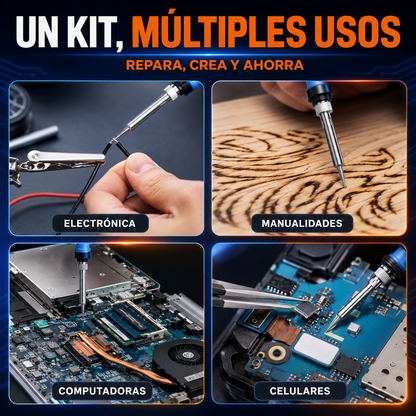 KIT SOLDADOR DE ESTAÑO ELECTRICO - IRONMAX