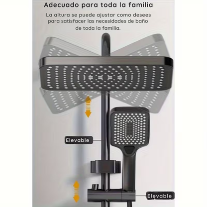 Sistema De Ducha De Lujo Con Luces y Pantalla Digital - LuxCascade Pro