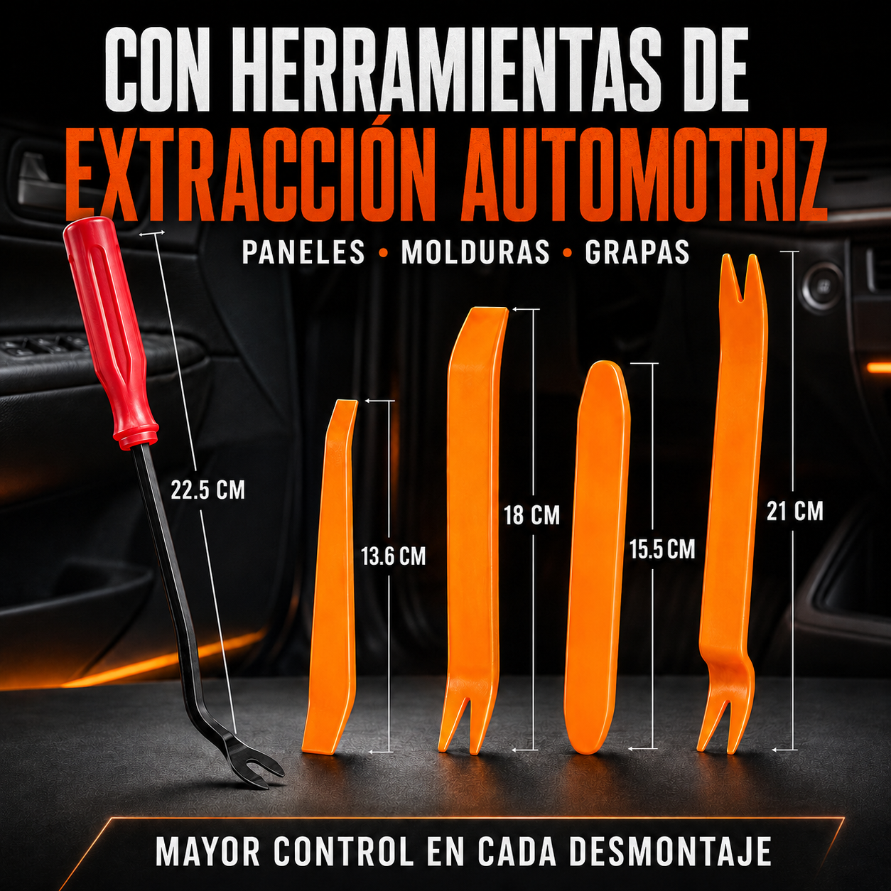 KIT DE CLIPS UNIVERSAL PARA AUTOS DE 725 PZAS - AUTOCLIPS PRO