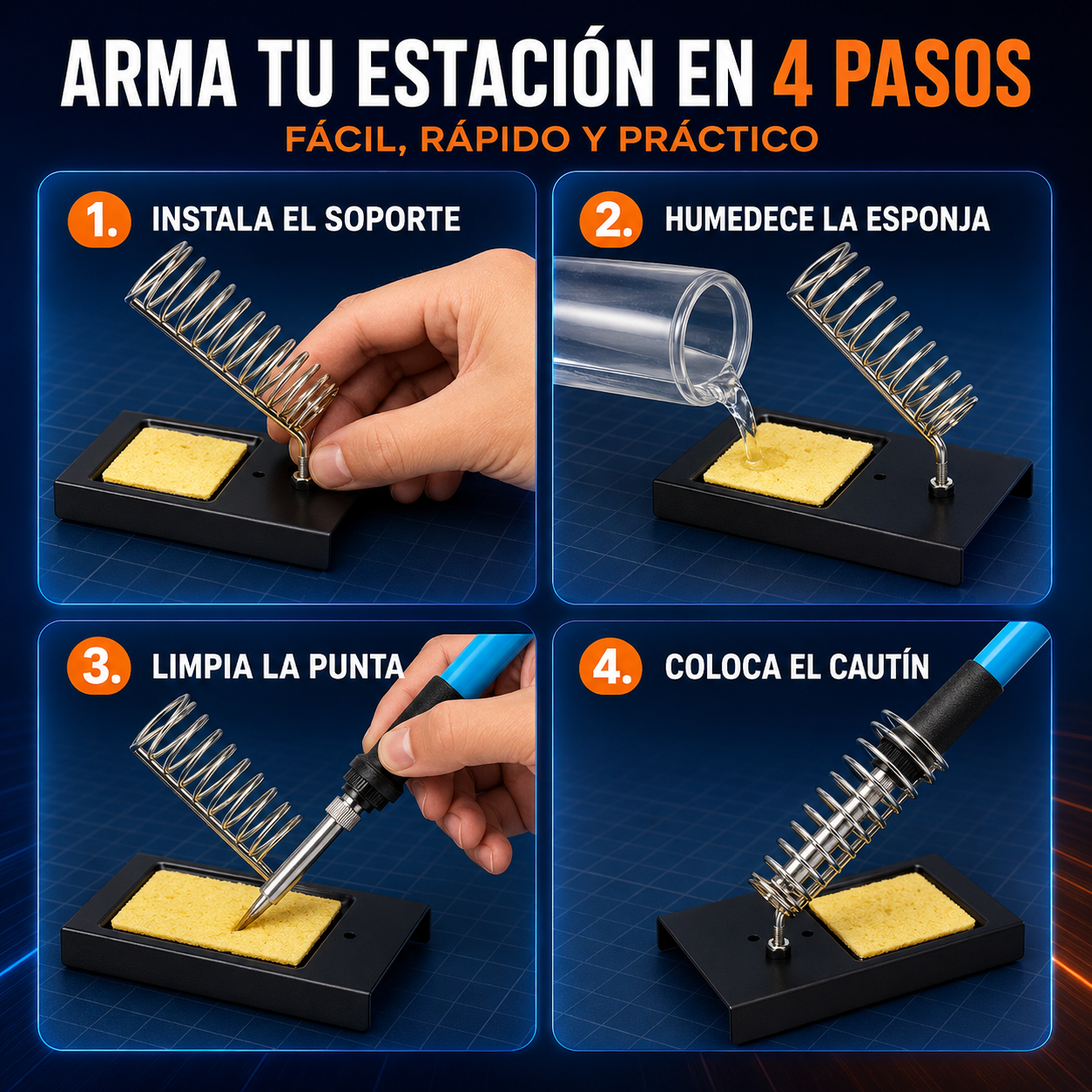 KIT SOLDADOR DE ESTAÑO ELECTRICO - IRONMAX