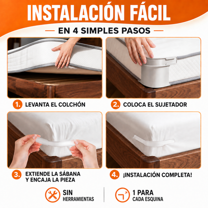 Sujetadores antideslizantes para Sabanas pack x 4 - LockBed