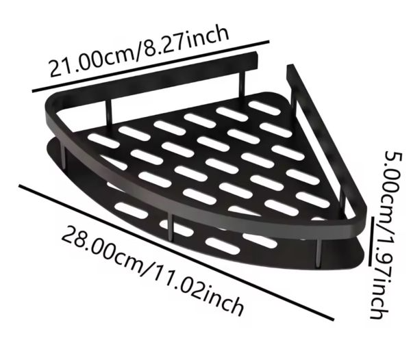 ESQUINERO ESTANTE ORGANIZADOR DE ACERO PARA BAÑO - 1 UNIDAD