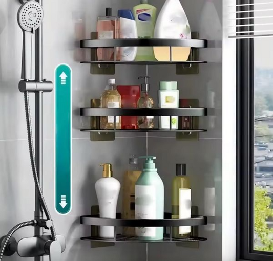 ESQUINERO ESTANTE ORGANIZADOR DE ACERO PARA BAÑO - 1 UNIDAD