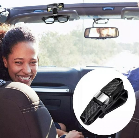 Clip porta lentes para Visera de autos