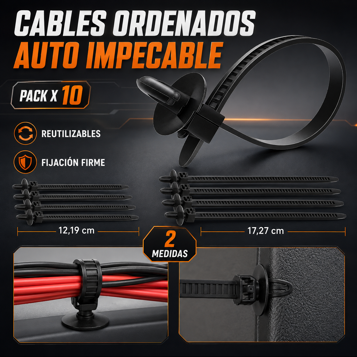 KIT DE CLIPS UNIVERSAL PARA AUTOS DE 725 PZAS - AUTOCLIPS PRO