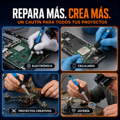 KIT SOLDADOR DE ESTAÑO ELECTRICO - IRONMAX