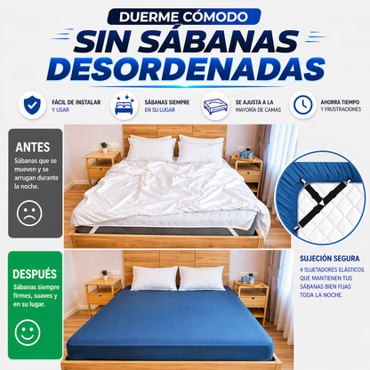 Pack de 4 Sujetadores de Sábanas Ajustables