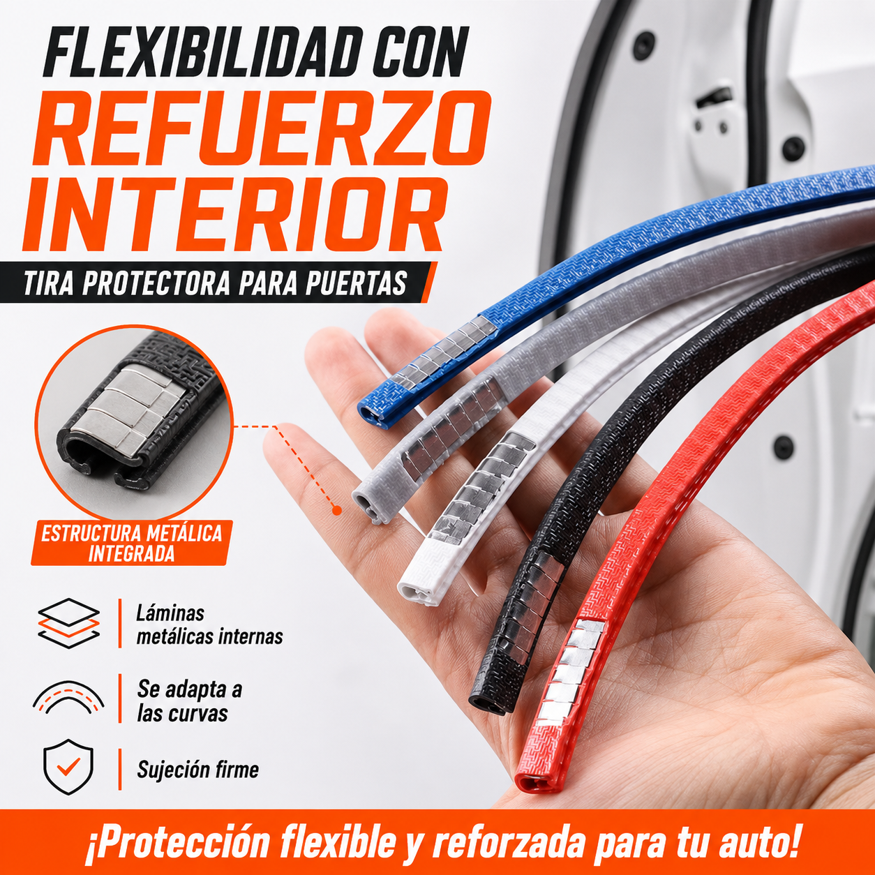 Tira de Sellado Moldura de Caucho para Auto - FlexiGuard