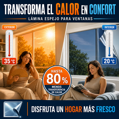 Lamina Polarizada Tipo Espejo para Ventana - PrivaGlass