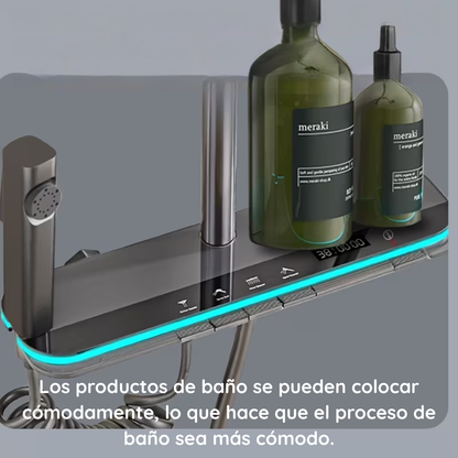 Sistema De Ducha De Lujo Con Luces y Pantalla Digital - LuxCascade Pro