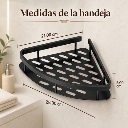 ESQUINERO ESTANTE ORGANIZADOR DE ACERO PARA BAÑO - 1 UNIDAD